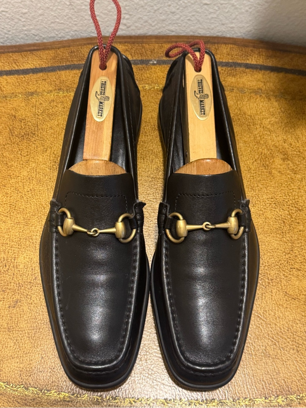 Gucci Women’s Black Leather Horsebit Driving Loafers Made in Italy Size 9.5 B
